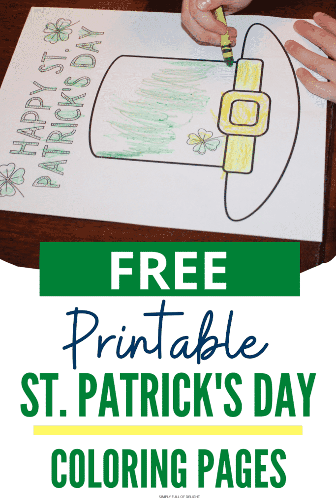 St patricks day coloring pages for preschoolers