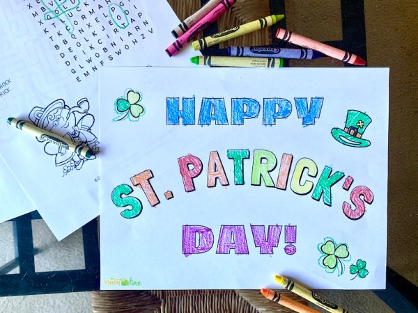 Free st patricks day loring pages and activities for kids