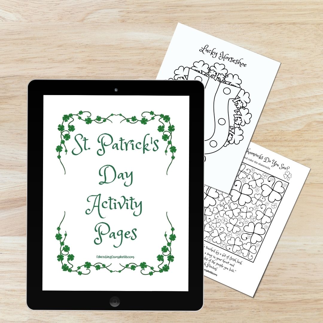 St patricks day activity pages educating campbells