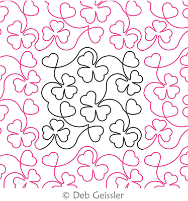 Shamrocks hearts ee deb geissler digitized quilting designs