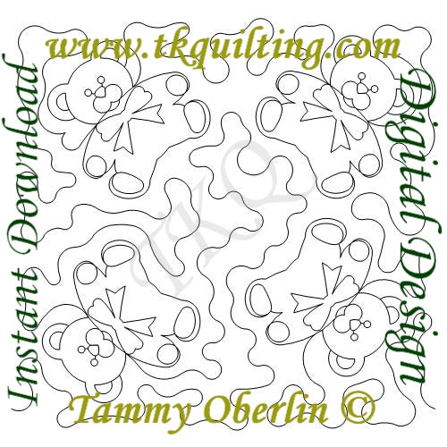A teddy bear ee tk quilting design ii