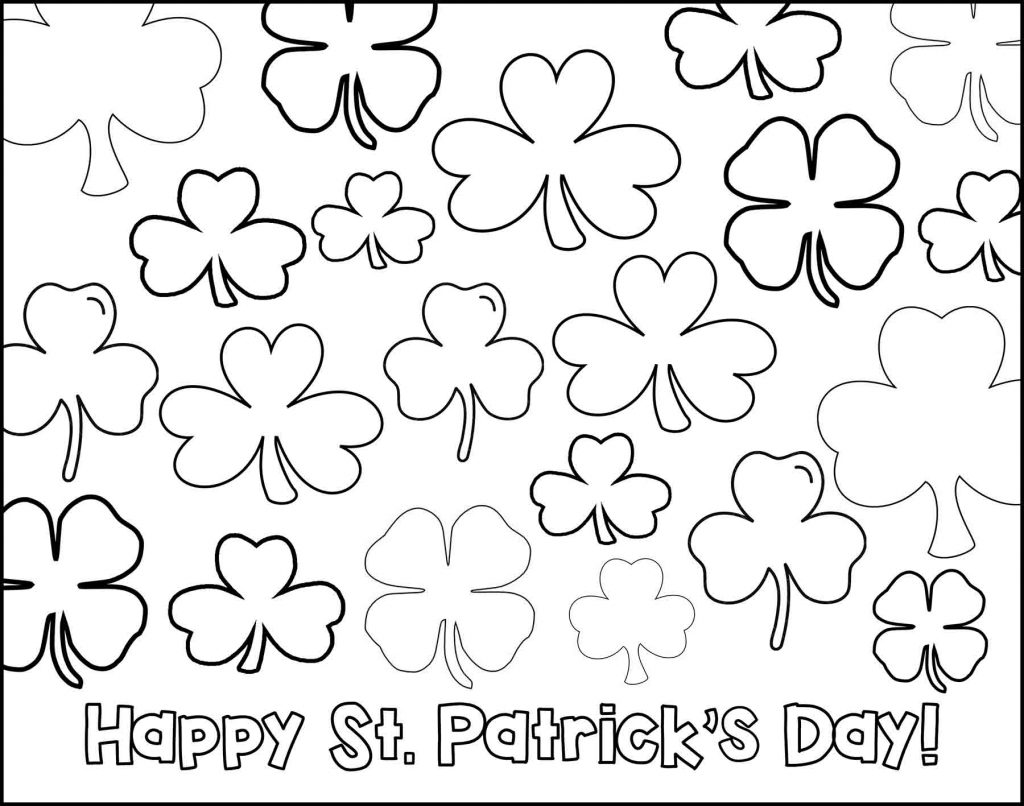 Free printable st patricks day placemats to color