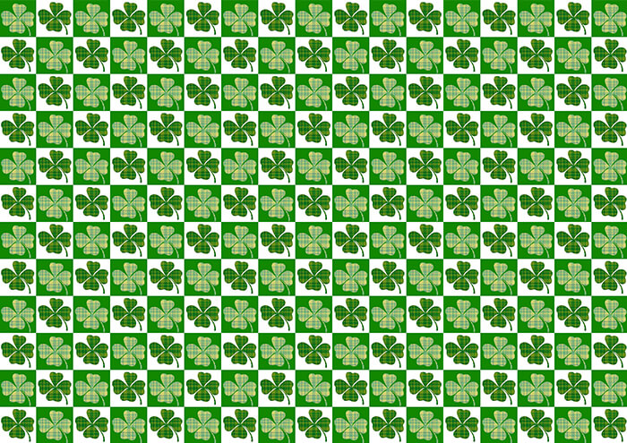 St patricks gift wrap paper with clover template free printable papercraft templates