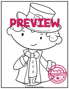 St patricks day coloring book picture writing prompt paper pages activity sheets
