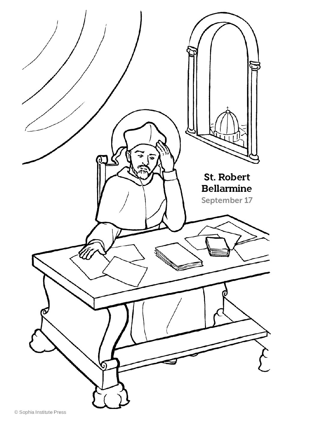 St robert bellarmine story and coloring page