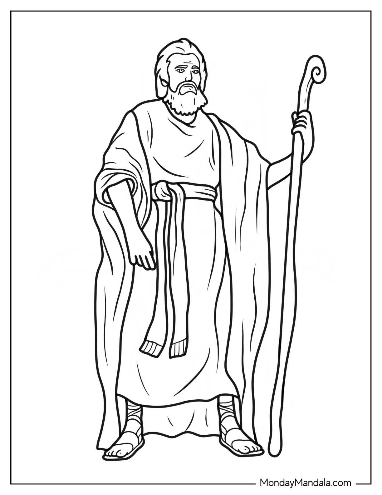 Moses coloring pages free pdf printables