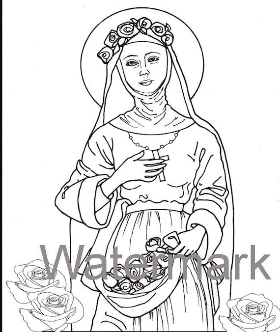 St rose of lima coloring page santa rosa de lima coloring page