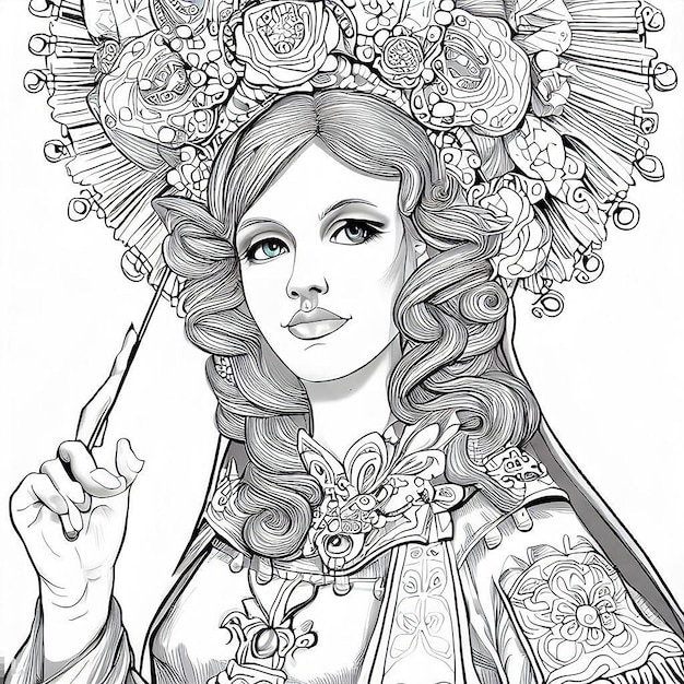 Premium ai image saint rose de lima illustration