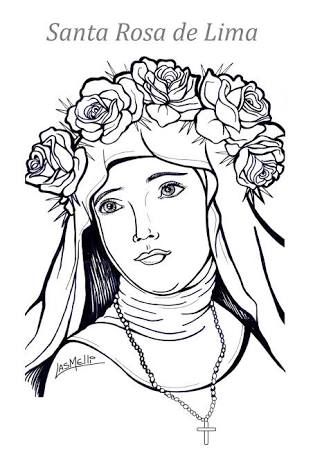 Resultado de imagen para santa rosa de lima manualidades dibujos santa rosa sta rosa de lima
