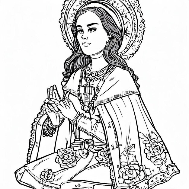 Premium ai image saint rose de lima illustration