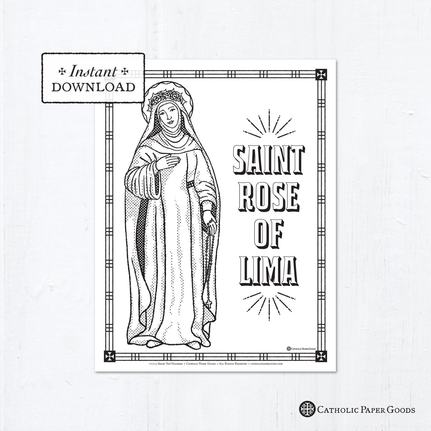 Catholic coloring page