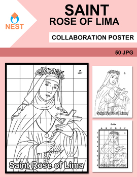 Saint rose of lima collaboration poster by elvia montemayor