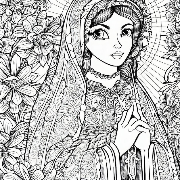 Premium ai image saint rose de lima illustration