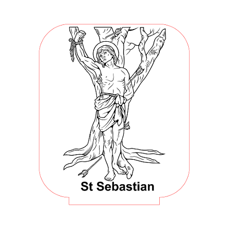 St sebastian d illusion lamp vector file