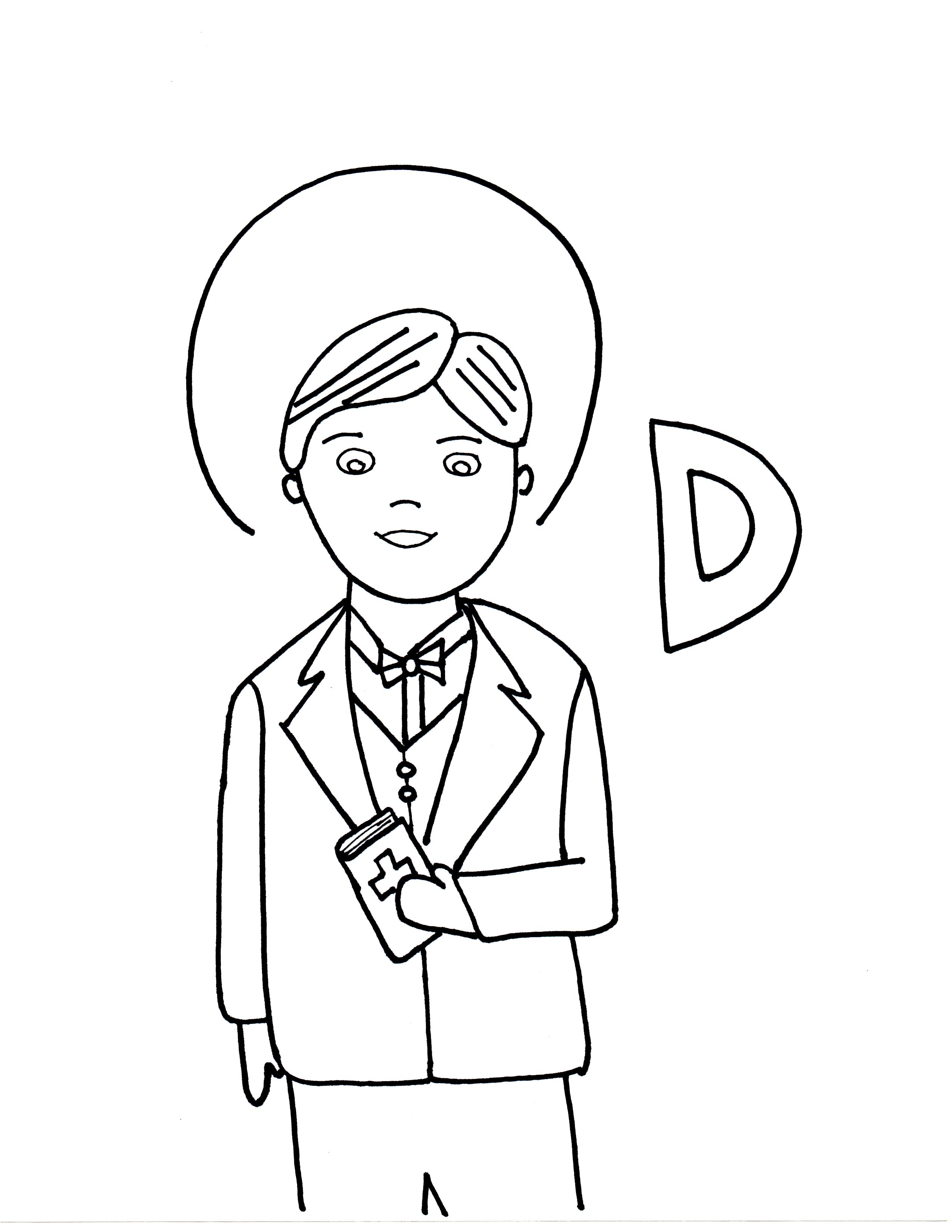 D is for st dominic savio saints to color