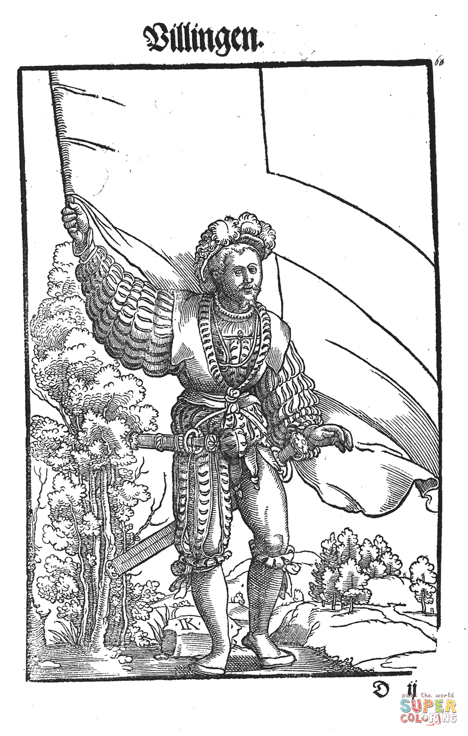 Medieval german coat of arms coloring page free printable coloring pages