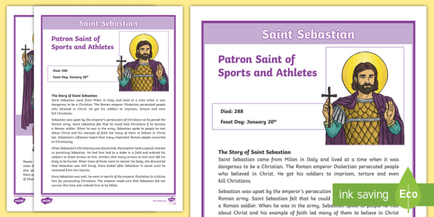 Saint sebastian information facts teaching resources