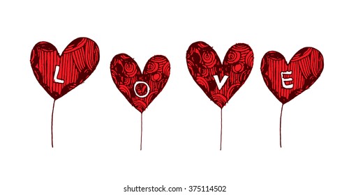 Coloring page heart st valentines day stock vector royalty free