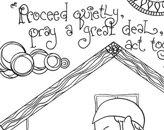 Printable saint vincent de paul quote art catholic coloring page for all ages homeschool re rcia or retreat activity