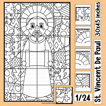 St vincent de paul coloring bulletin board activities craft all saints feast day
