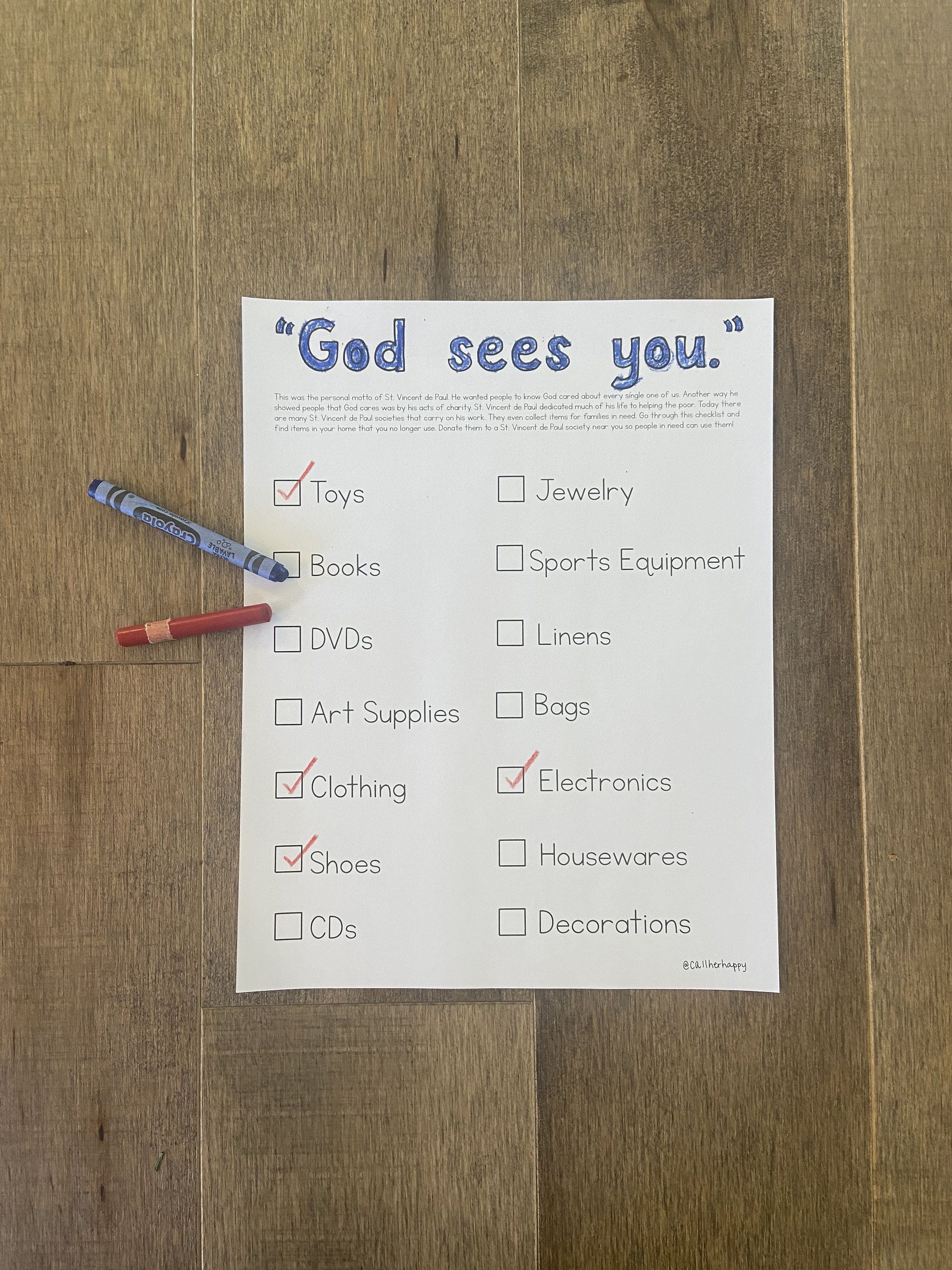 St vincent de paul worksheet printable coloring page sheet