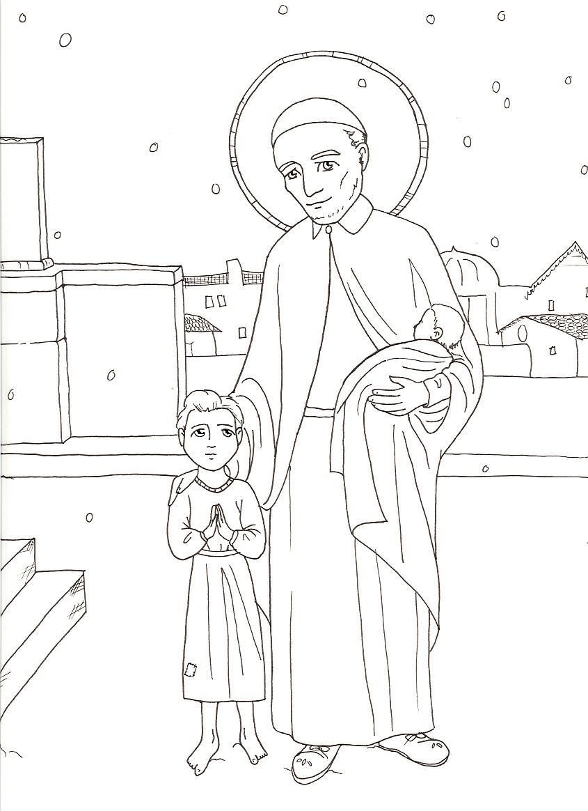 Saint vincent de paul coloring pages bible coloring pages cross coloring page
