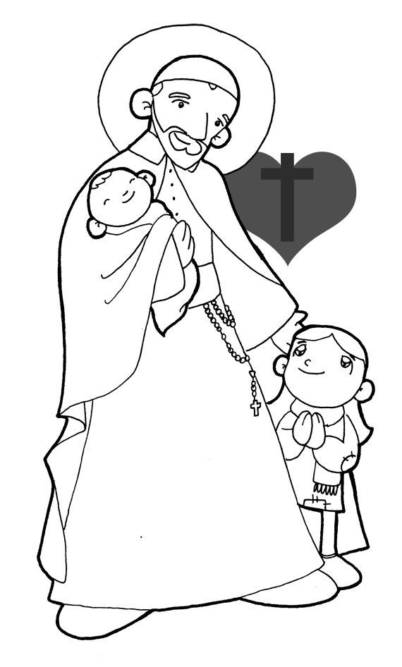 St vincent de paul coloring page free printable coloring pages â