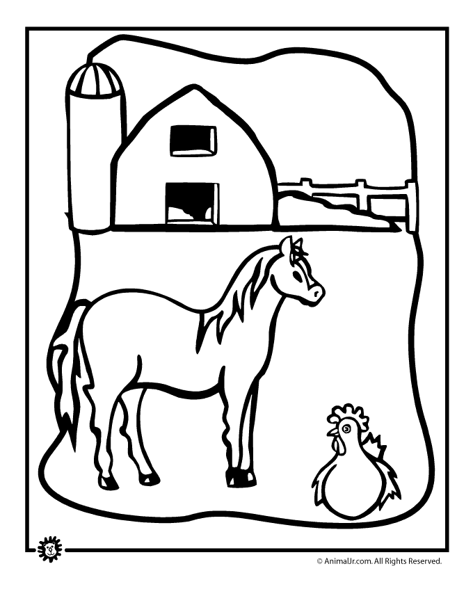 Farm animal coloring pages woo jr kids activities childrens publishing