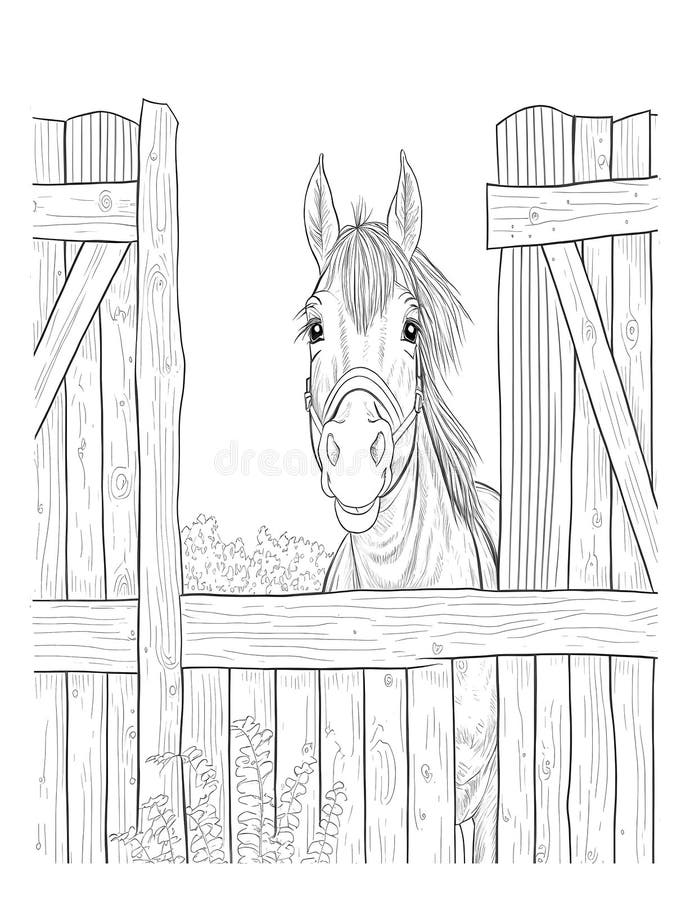 Barn coloring page stock illustrations â barn coloring page stock illustrations vectors clipart