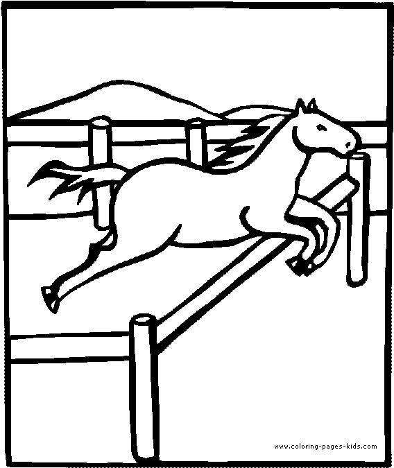 Horses coloring page for toddlers
