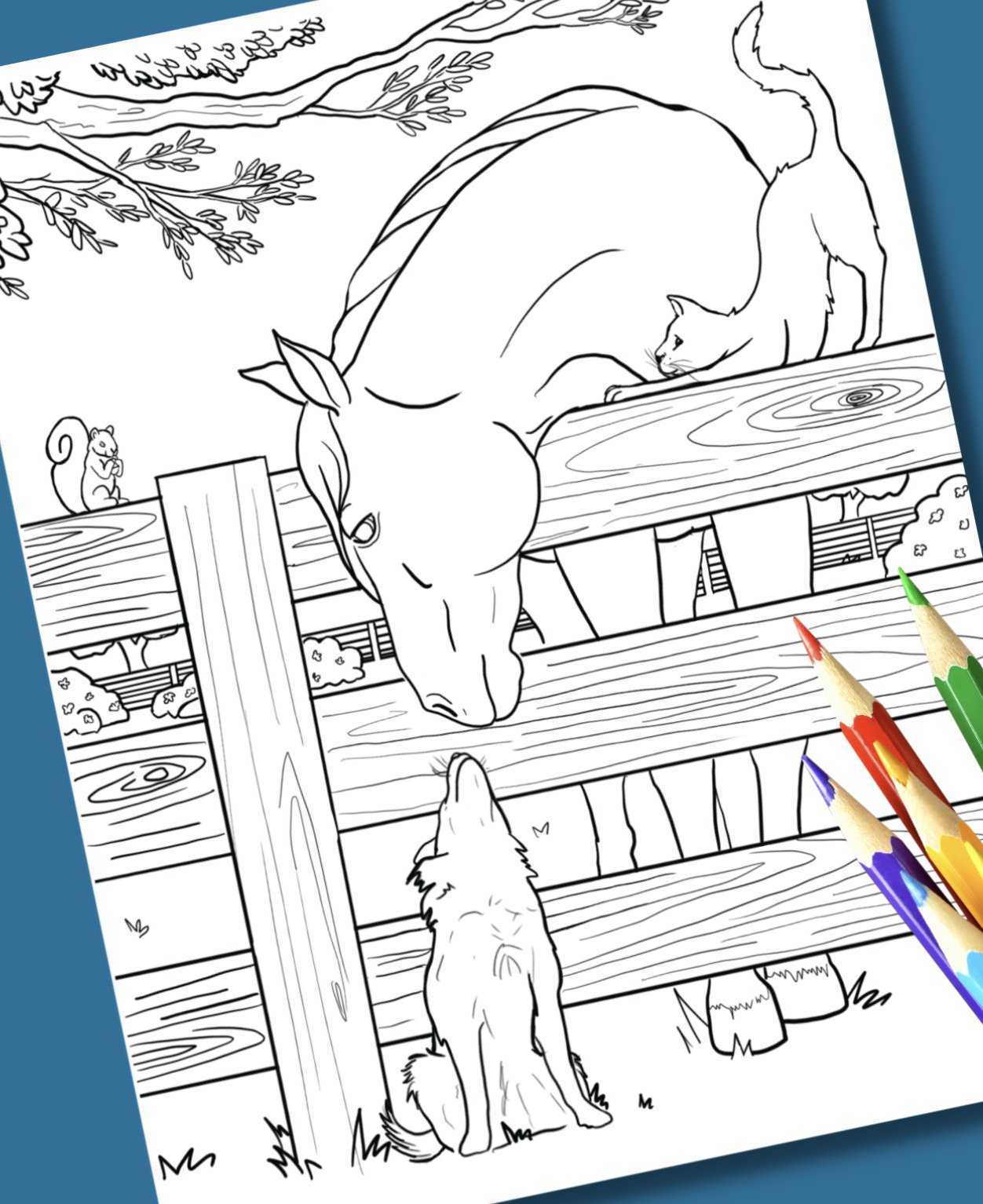Coloring pages â works in color