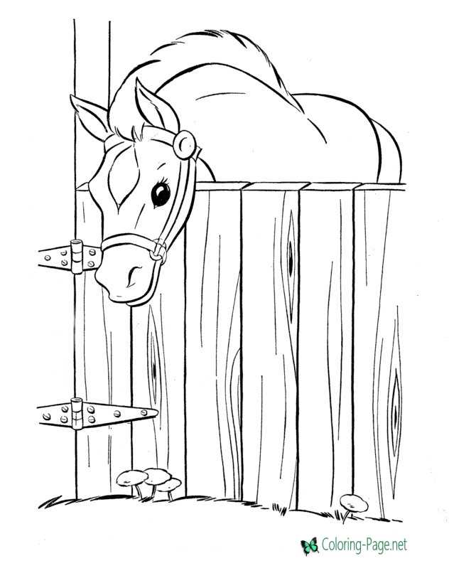 Horse coloring pages