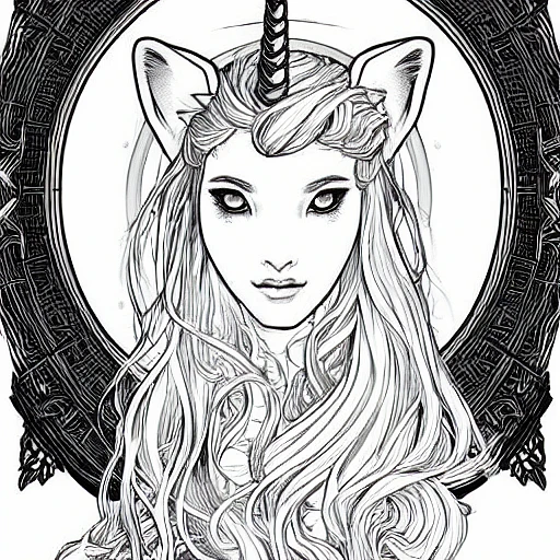 Stable diffusion prompt clean simple line art of a cute