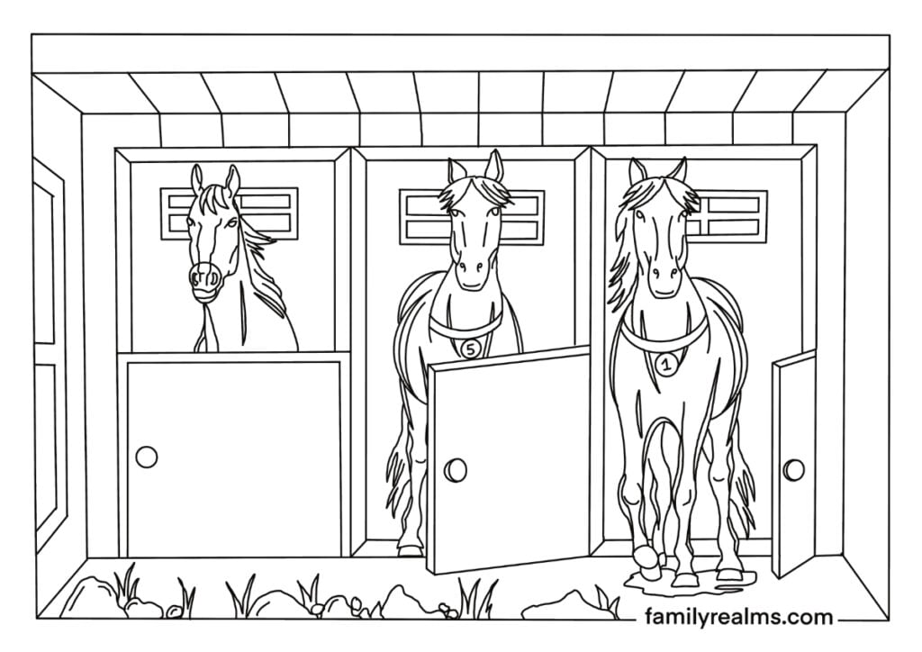 Free horse coloring pages for kids adults printable pdfs