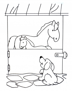 Free farm drawing to print and color