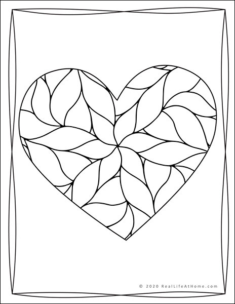 Intricate heart design coloring pages packet perfect for valentines day