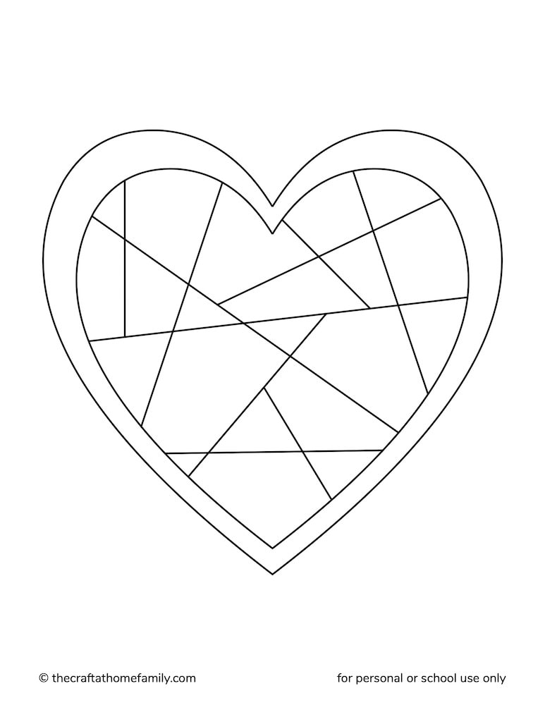 Free printable heart colouring pages for kids adults