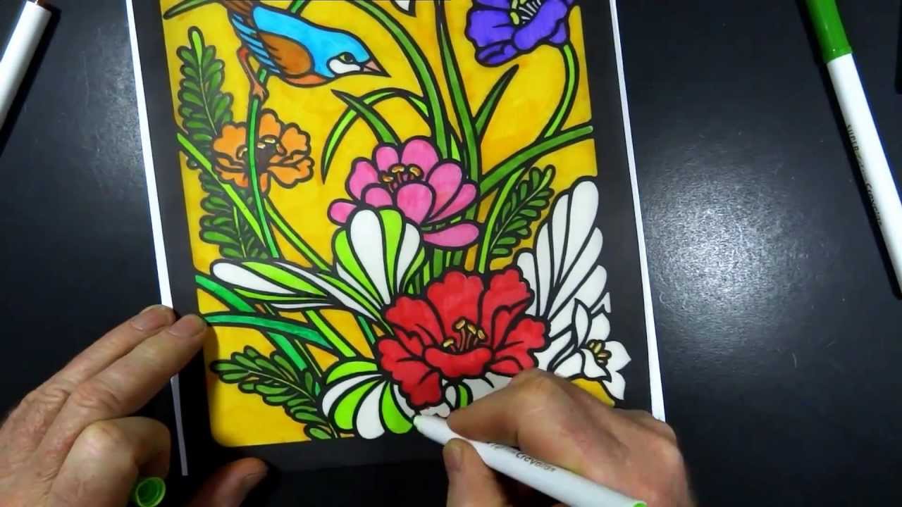 Stained glass coloring book