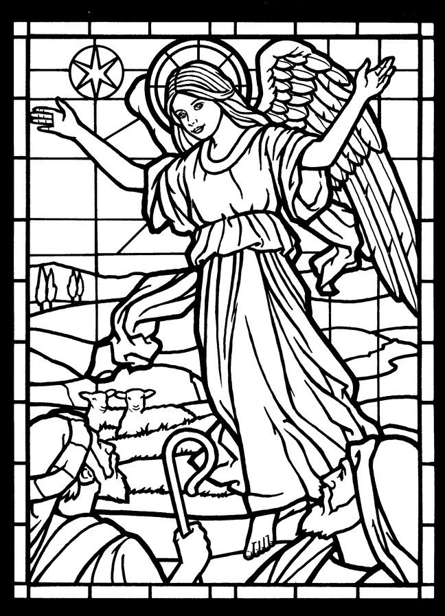 Amazing angels stained glass coloring book angel coloring pages coloring pages adult coloring pages