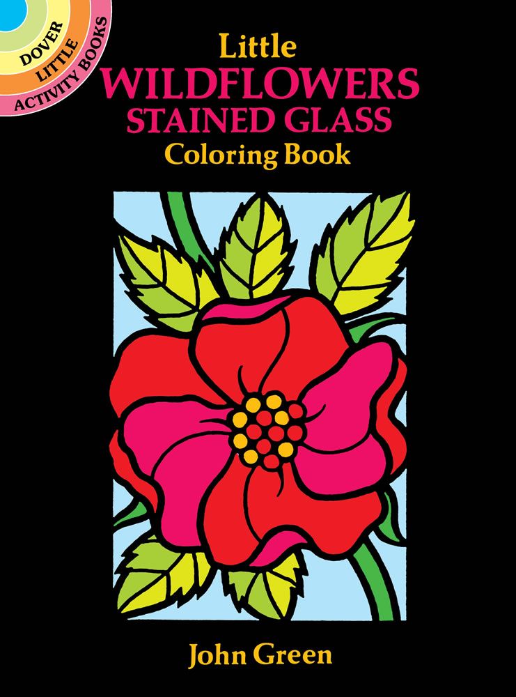 Little wildflowers stained glass coloring book