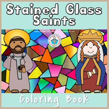 Saints coloring pages in stained glass by the treasured schoolhouse