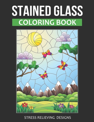 Stained glass coloring book nature and landscapes stress relieving designs paperback tattered cover book store