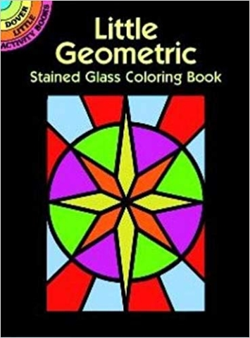 Dover publications little geometric stained glass coloring book at the corning museum of glass