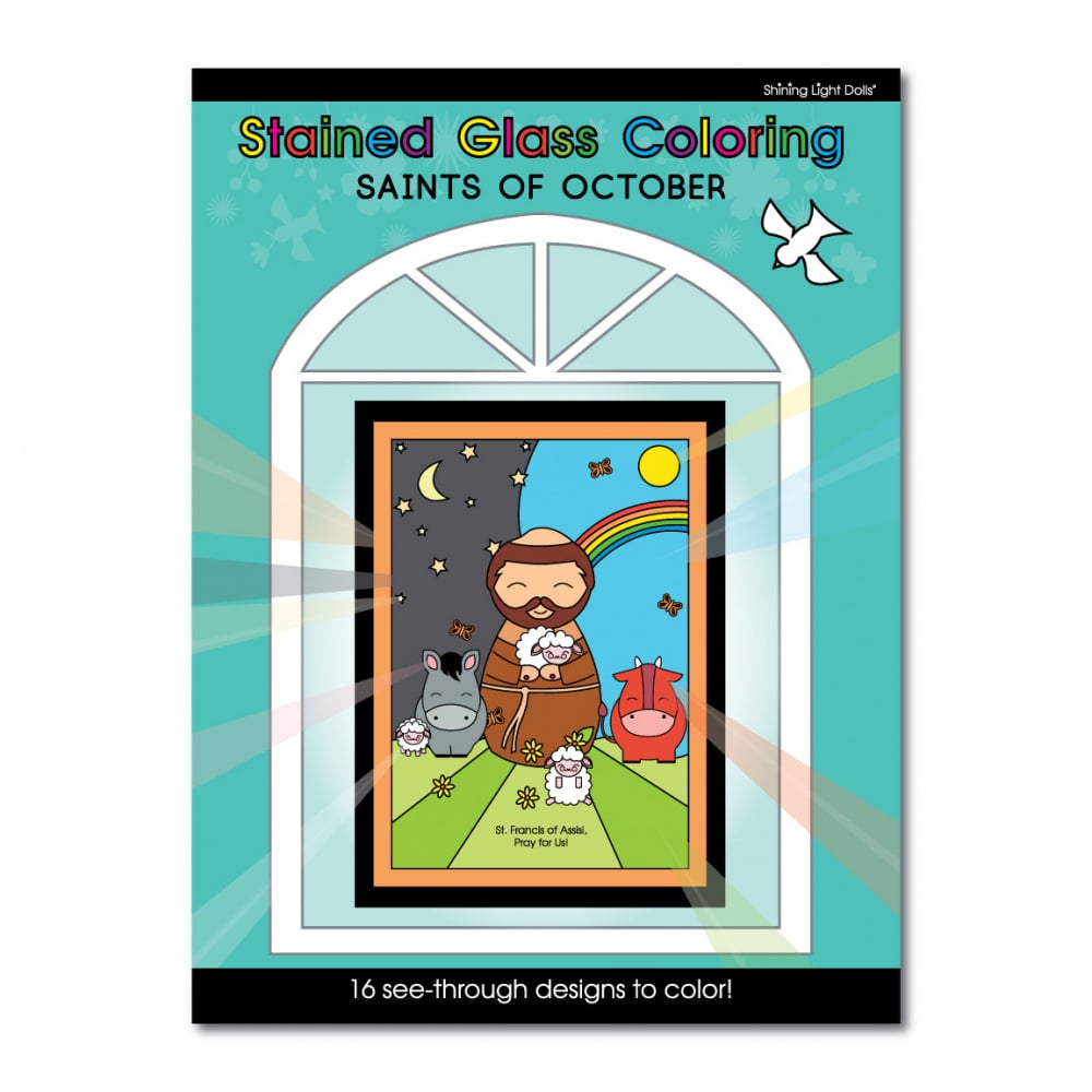 Stained glass coloring book