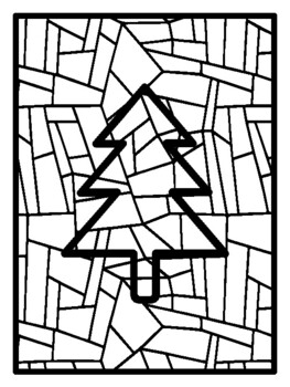 Christmas tree geometric colorg pages early fisher activities worksheet by swati sharma