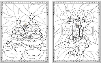 Stained glass christmas loring by cafe loring book