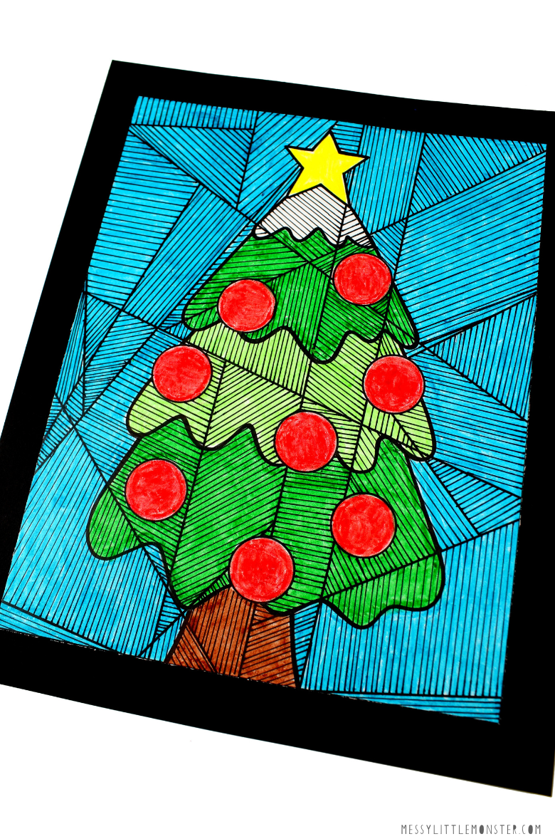 Christmas tree coloring page