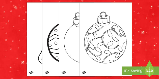 Large christmas baubles louring pages