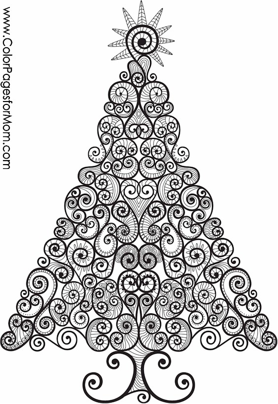 Christmas coloring page for adults