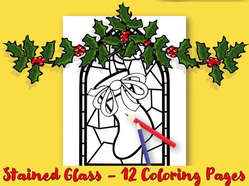 Christmas stained glass window coloring religious lessons by catch
